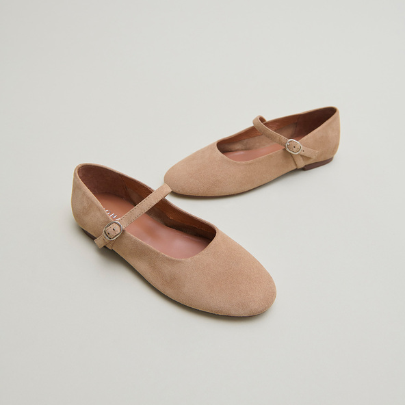 Ballerines à brides en croute beige | DRIMA | Jonak