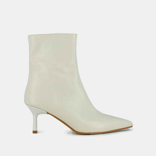 Bottines &agrave; bouts pointus en cuir vieilli &eacute;cru | DIEM | Jonak