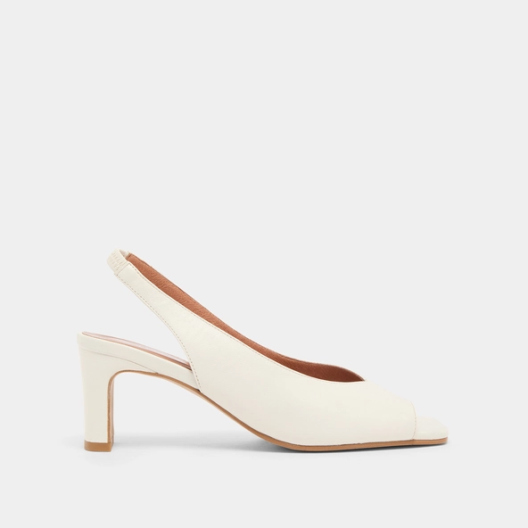 Escarpins slingbacks en cuir &eacute;cru | DICTON | Jonak