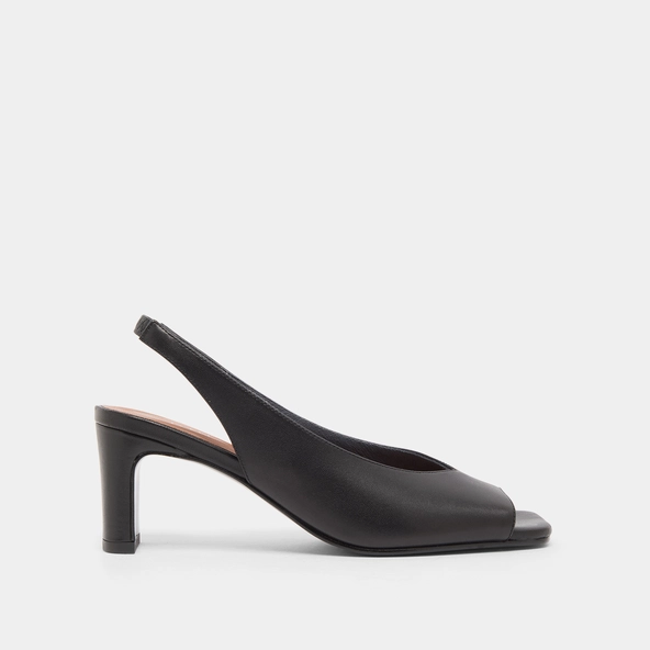 Escarpins slingbacks en cuir noir | DICTON | Jonak