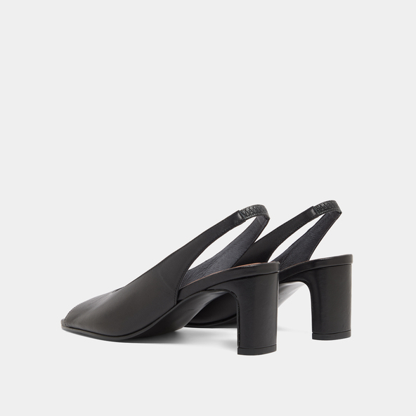Escarpins slingbacks en cuir noir | DICTON | Jonak