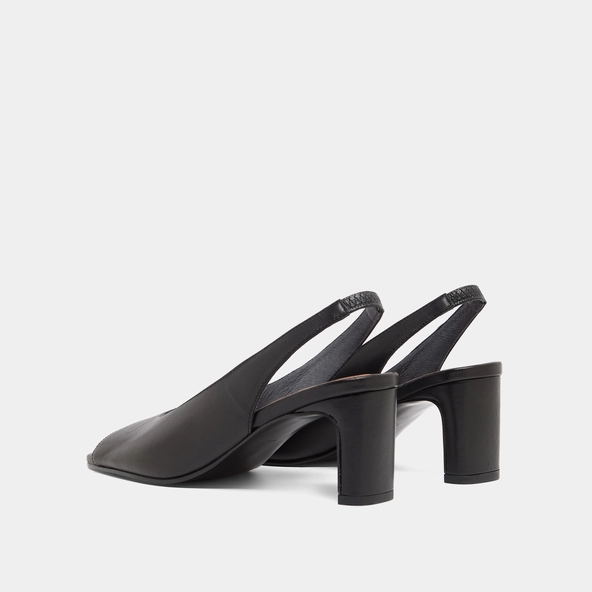 Escarpins slingbacks en cuir noir | DICTON | Jonak