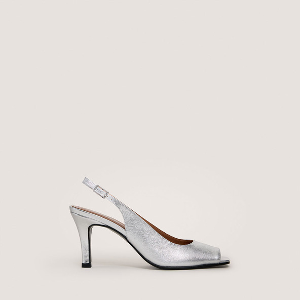 Escarpins slingbacks en cuir métallisé argent | DEVOTION | Jonak