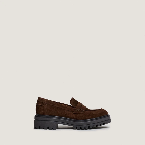 Mocassins à semelles crantées en croûte marron | ALFI | Jonak