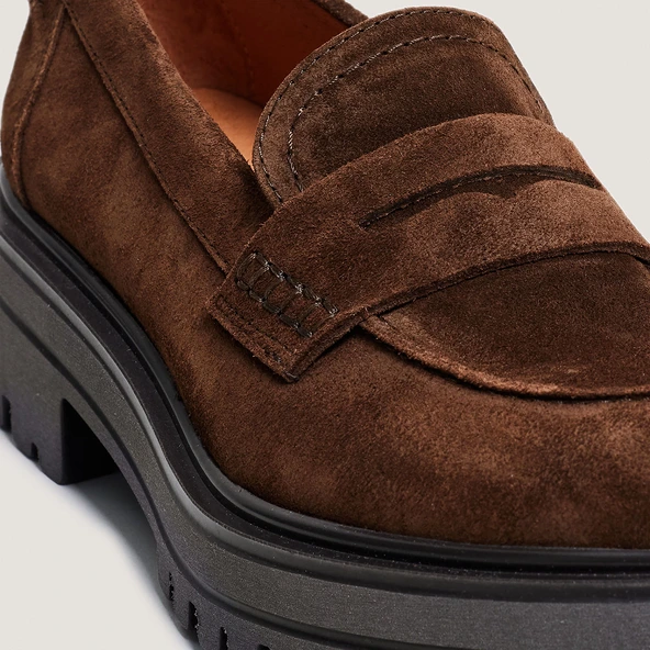Mocassins à semelles crantées en croûte marron | ALFI | Jonak