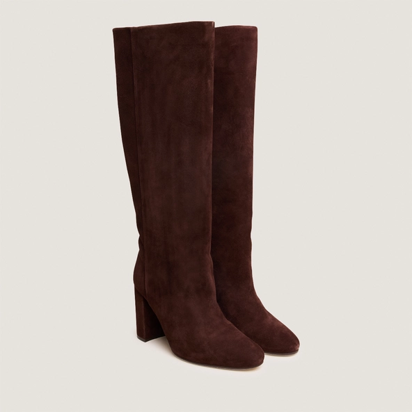 Bottes à talons en velours marron | VENEZUELA | Jonak