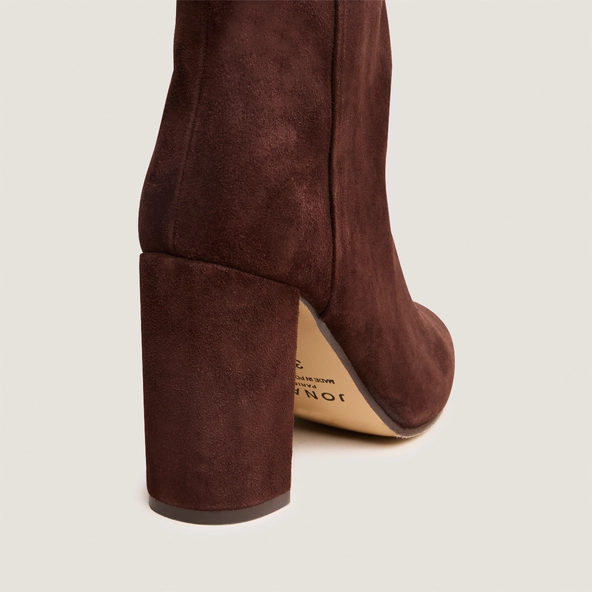 Bottes à talons en velours marron | VENEZUELA | Jonak
