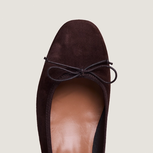 Ballerines à talons en velours marron | DADOU | Jonak