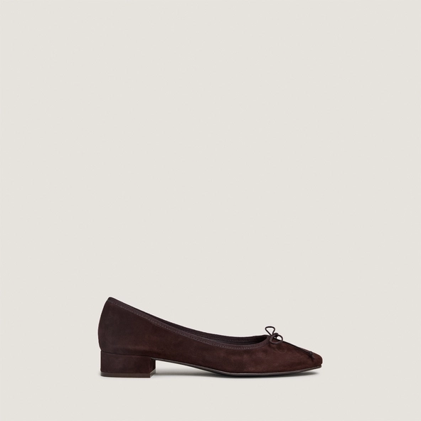Ballerines à talons en velours marron | DADOU | Jonak