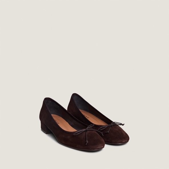Ballerines à talons en velours marron | DADOU | Jonak