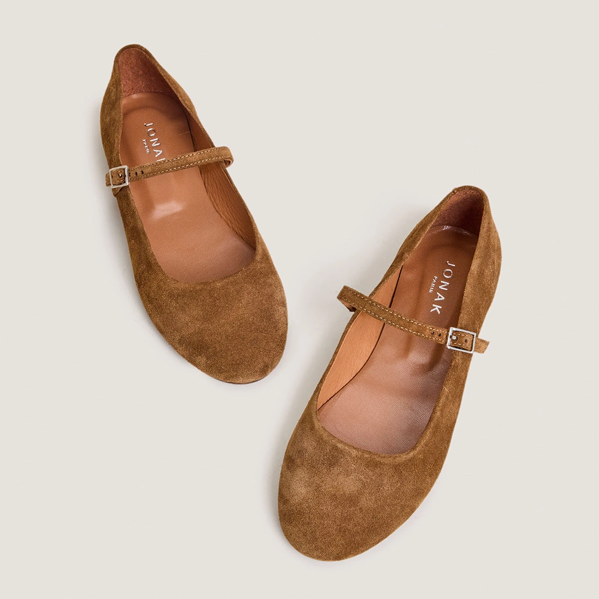 Ballerines à brides en croûte cognac | DRIMA | Jonak
