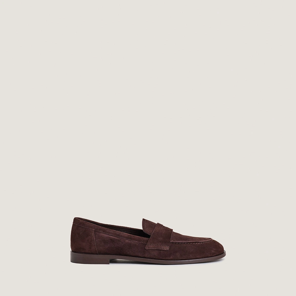 Mocassins &agrave; bouts ronds en velours marron | THELMA | Jonak