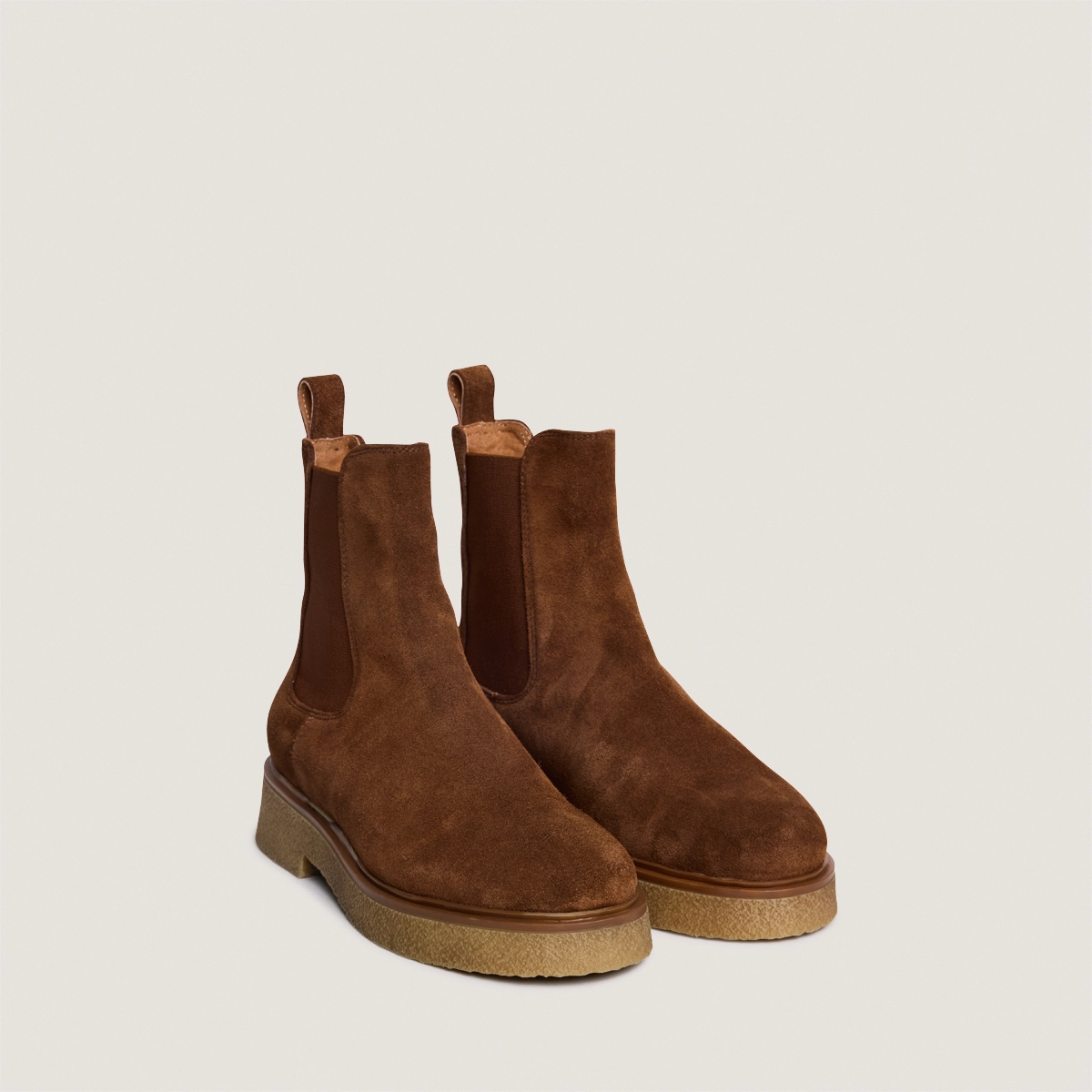 Boots à élastiques en croute tabac | MYRTILLE | Jonak