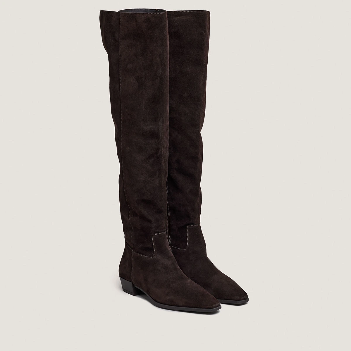 Bottes &agrave; bouts pointus en croute marron fonc&eacute; | PAPILLON | Jonak