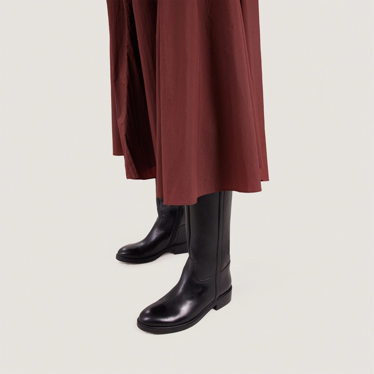 Bottes bouts ronds en cuir noir | MARGOT | Jonak