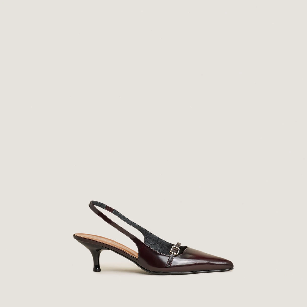 Escarpins à bouts pointus en cuir glacé bordeaux | DAMOISELLE | Jonak