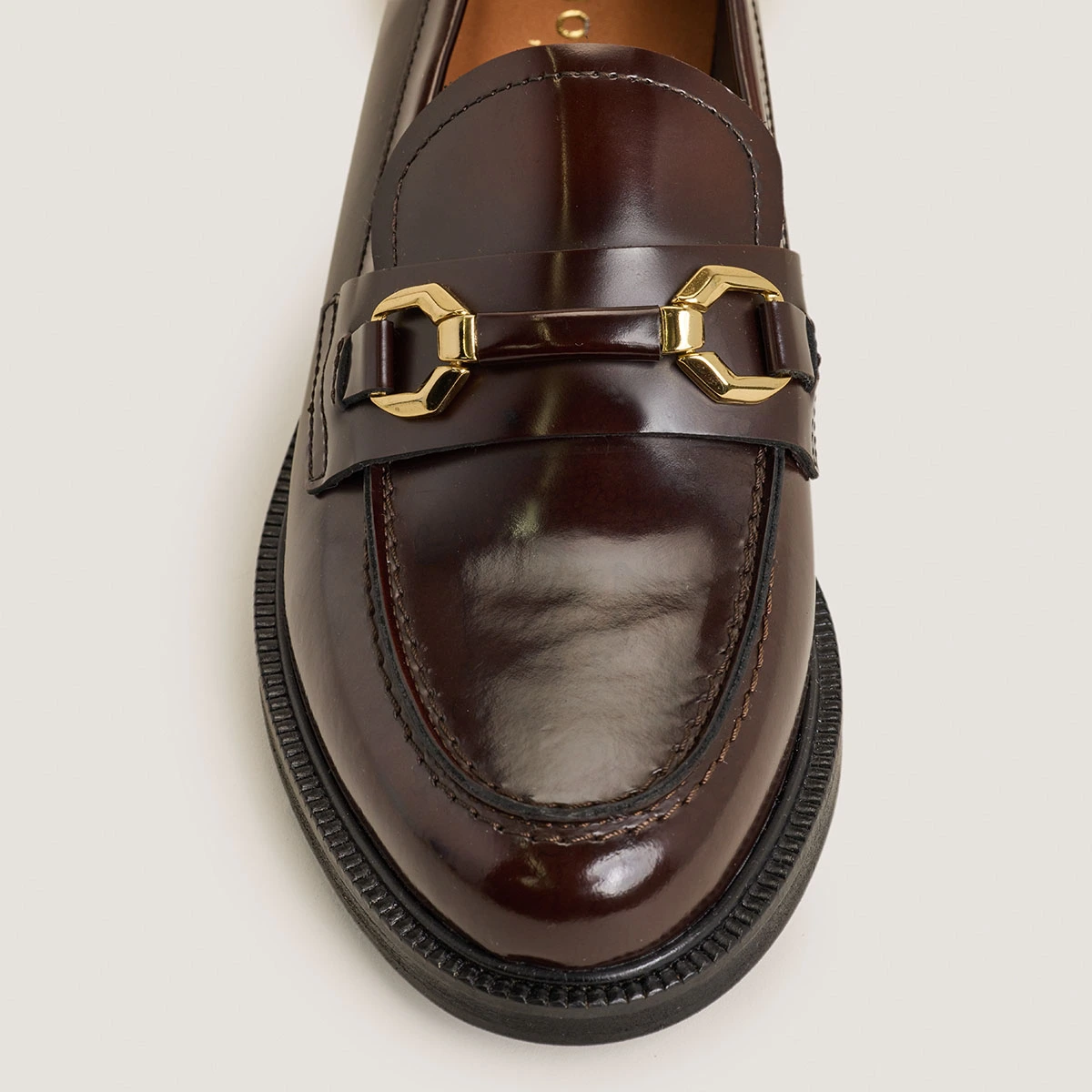 Mocassins à mors en cuir patiné marron | DROP | Jonak
