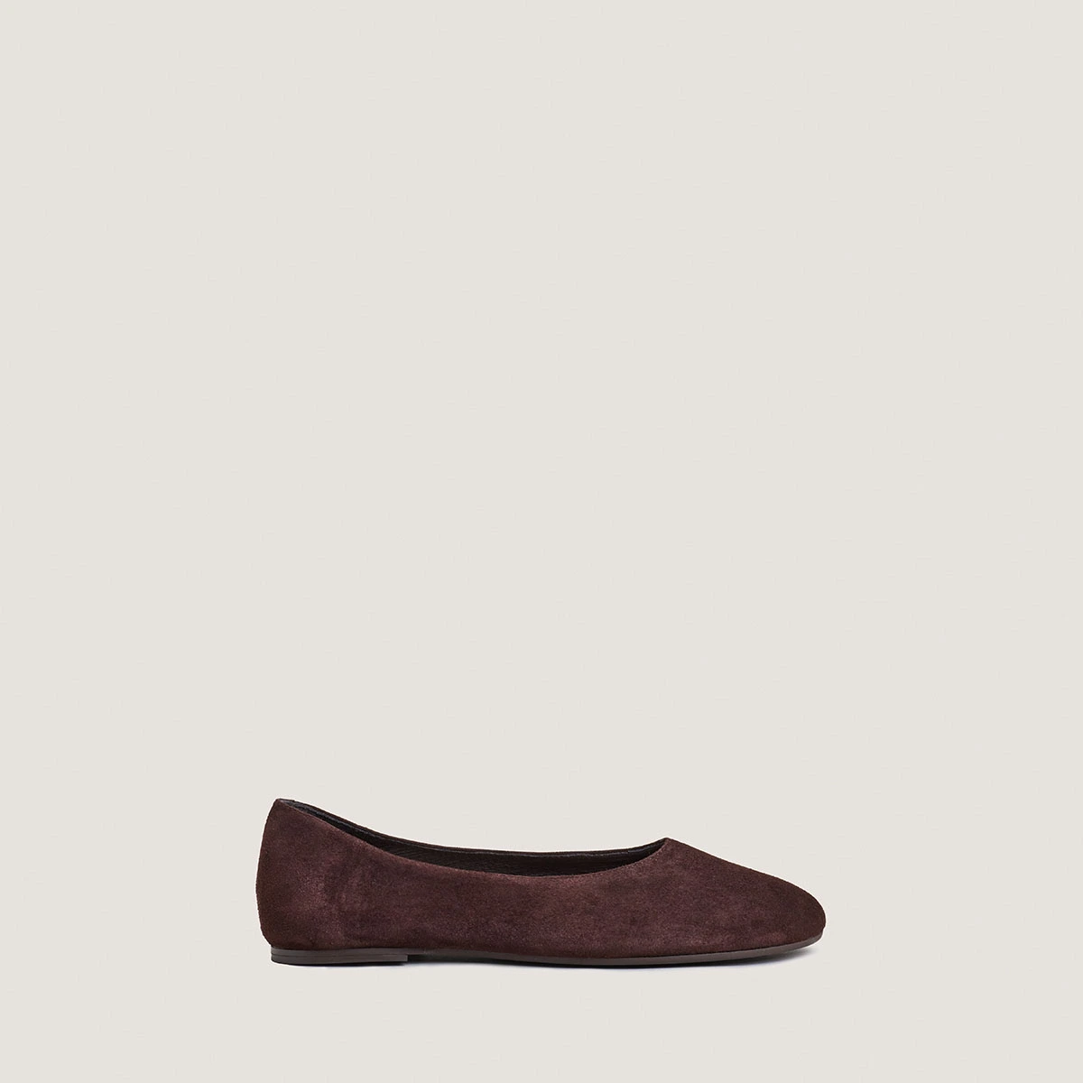 Ballerines à bouts arrondis en velours marron | DERLINE | Jonak