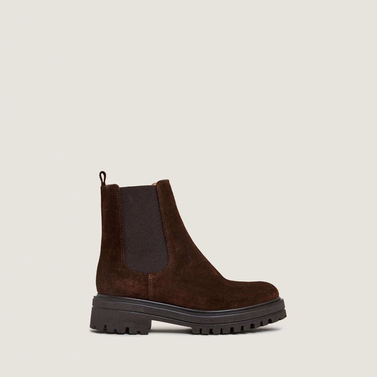 Boots &agrave; &eacute;lastiques en croute marron | AMANDINE | Jonak