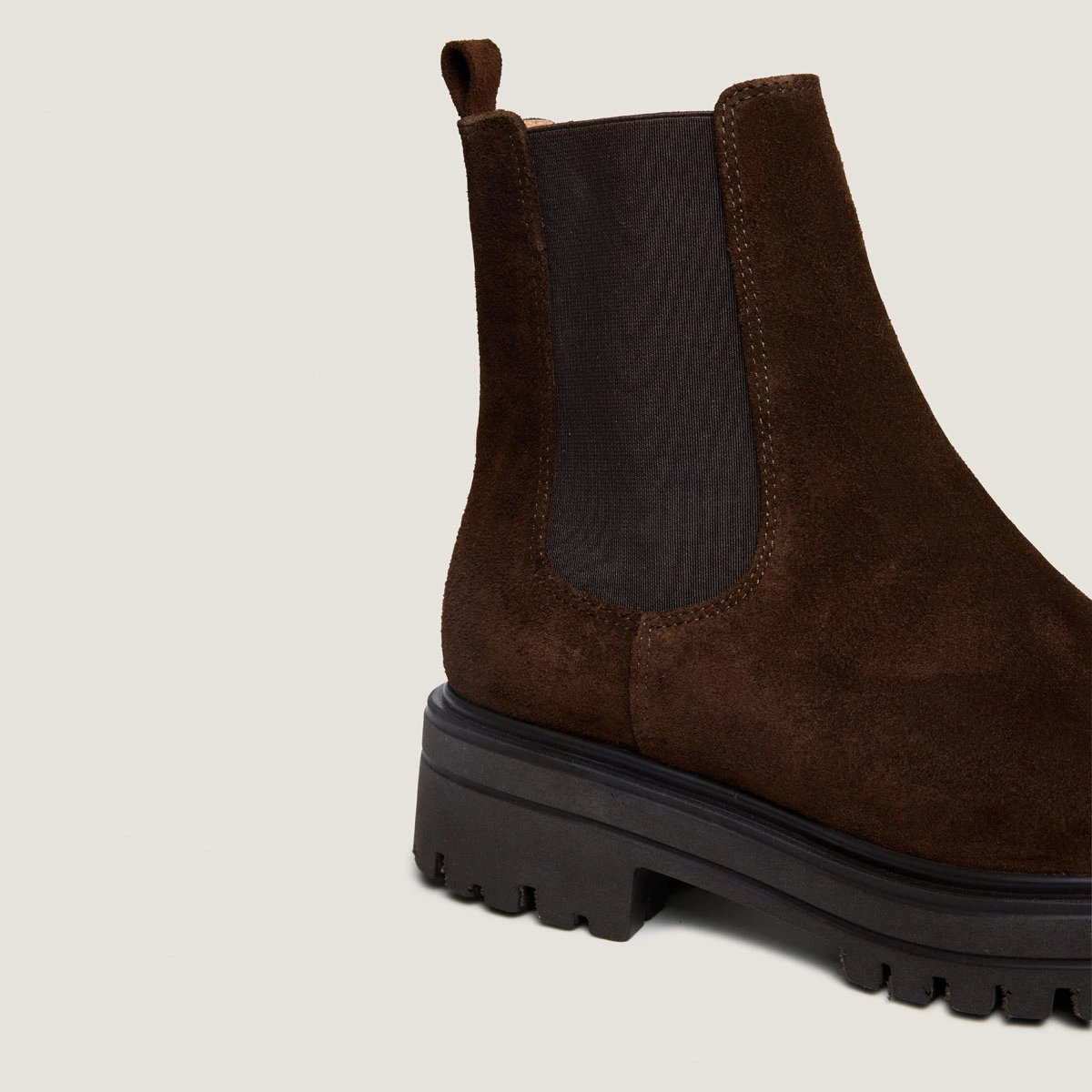 Boots &agrave; &eacute;lastiques en croute marron | AMANDINE | Jonak