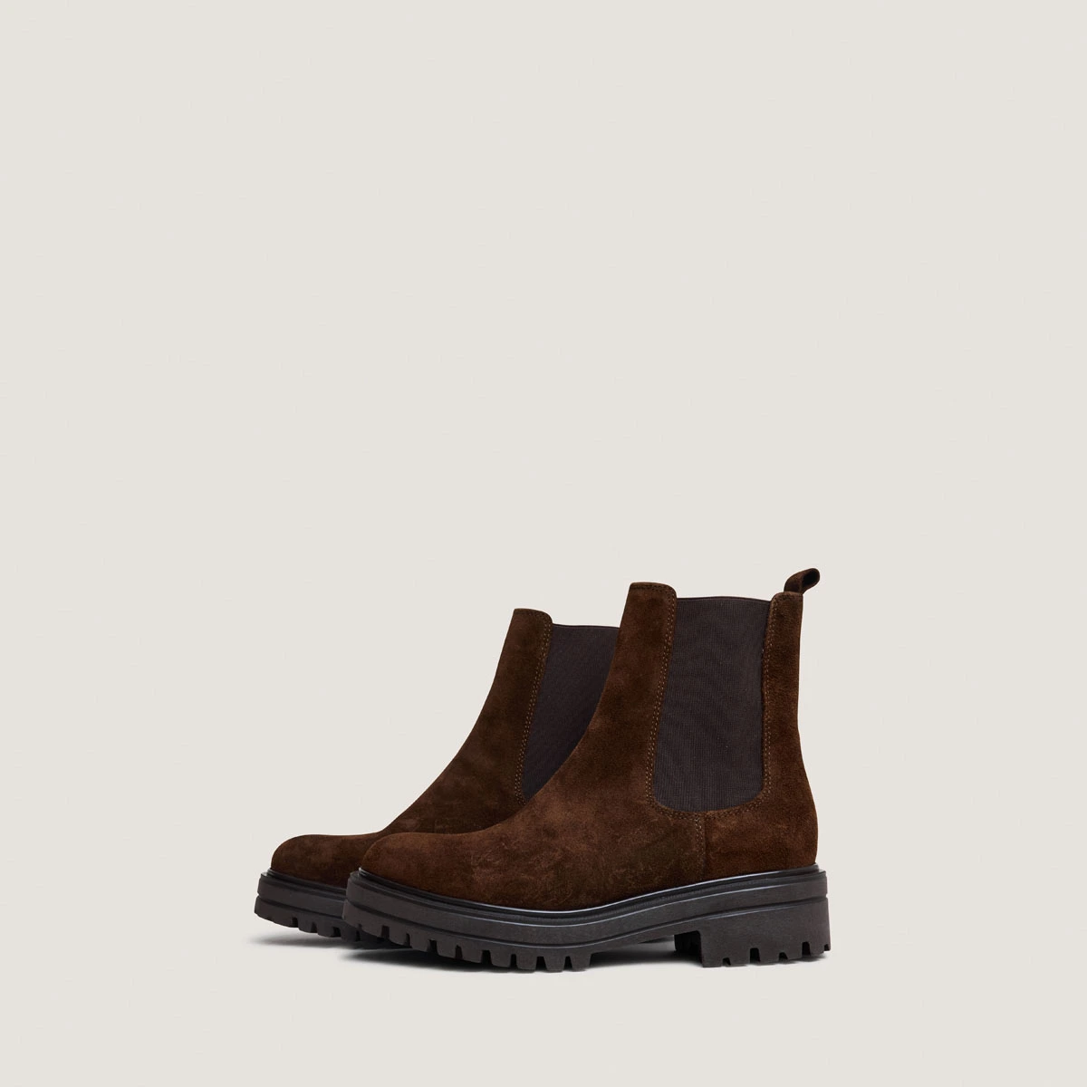 Boots &agrave; &eacute;lastiques en croute marron | AMANDINE | Jonak