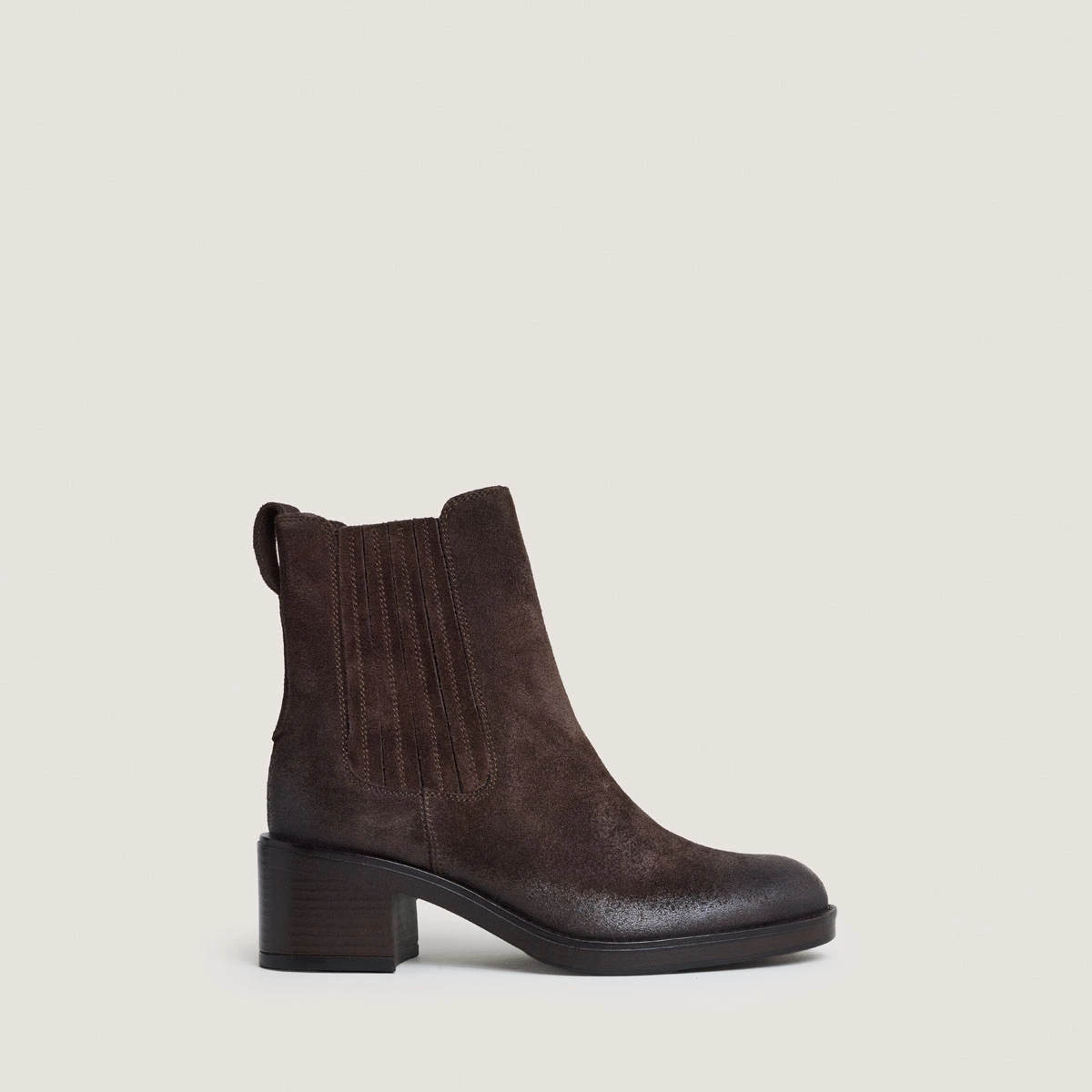 Boots &agrave; talons en croute marron fonc&eacute; | COLETTE | Jonak