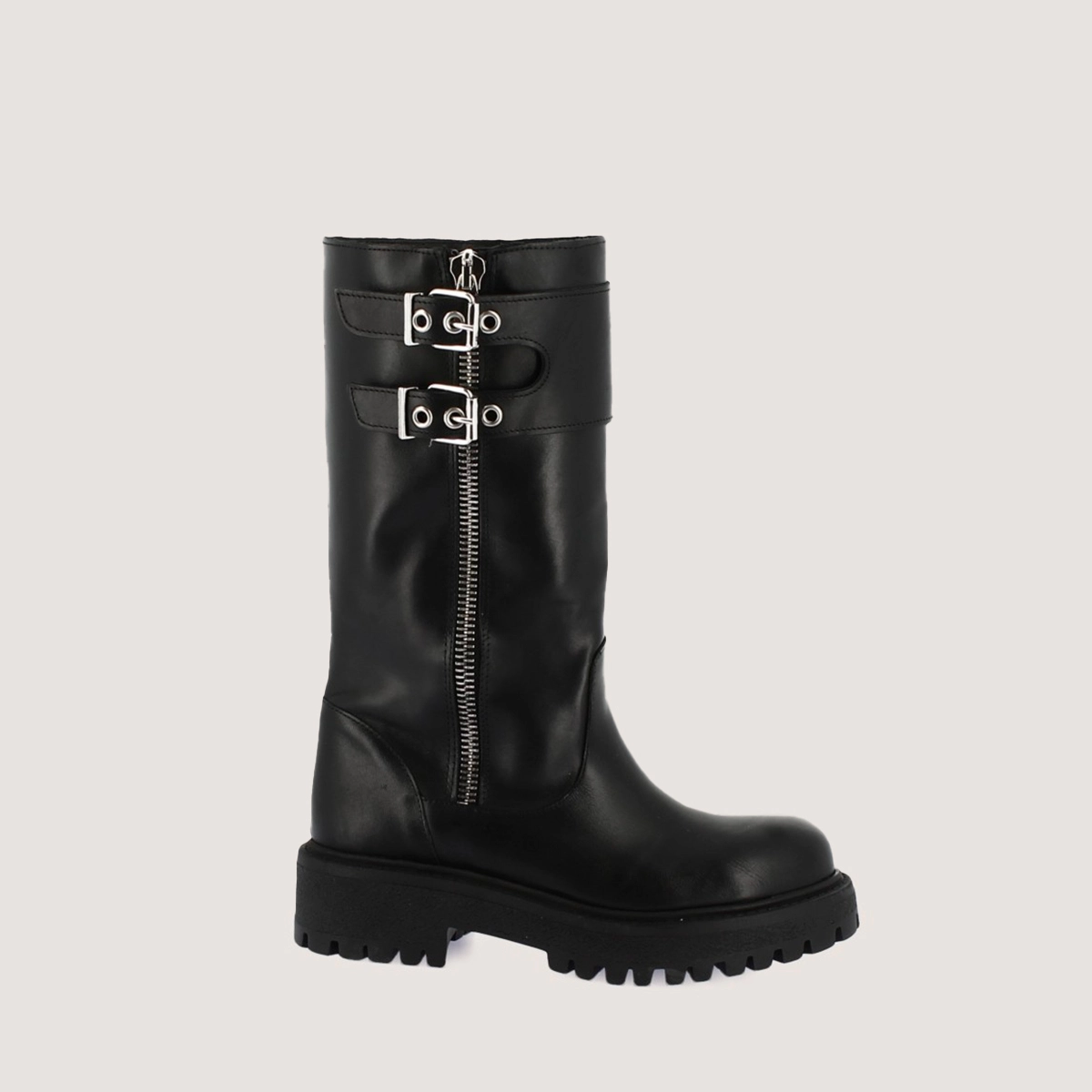 Bottes à fermetures éclairs en cuir noir | ROSANA | Jonak