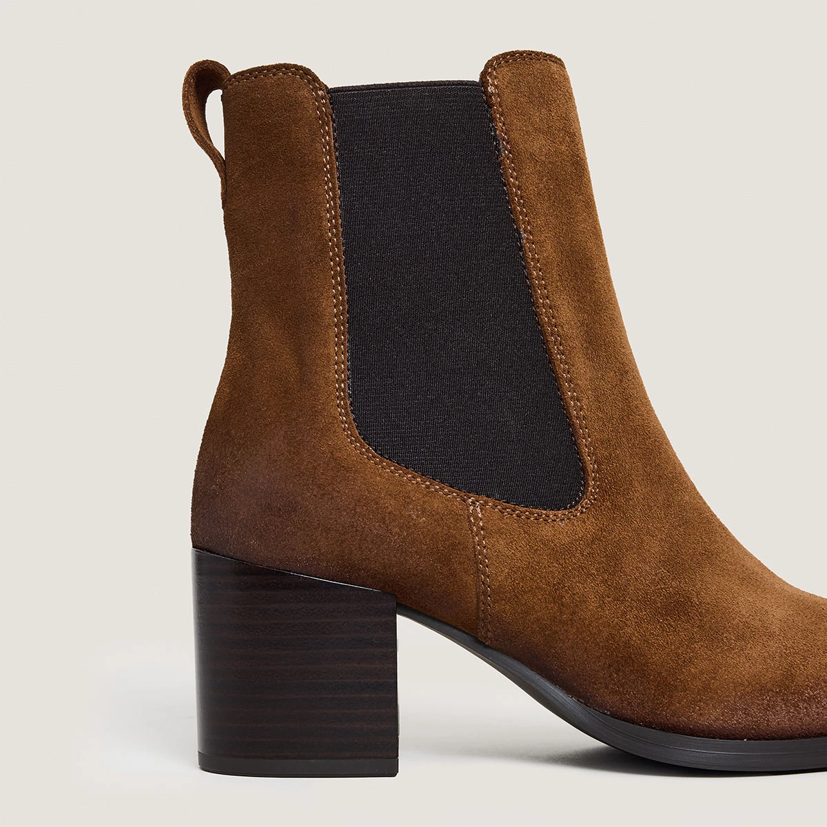 Bottines &agrave; &eacute;lastiques en croute cognac | CLEMIE | Jonak