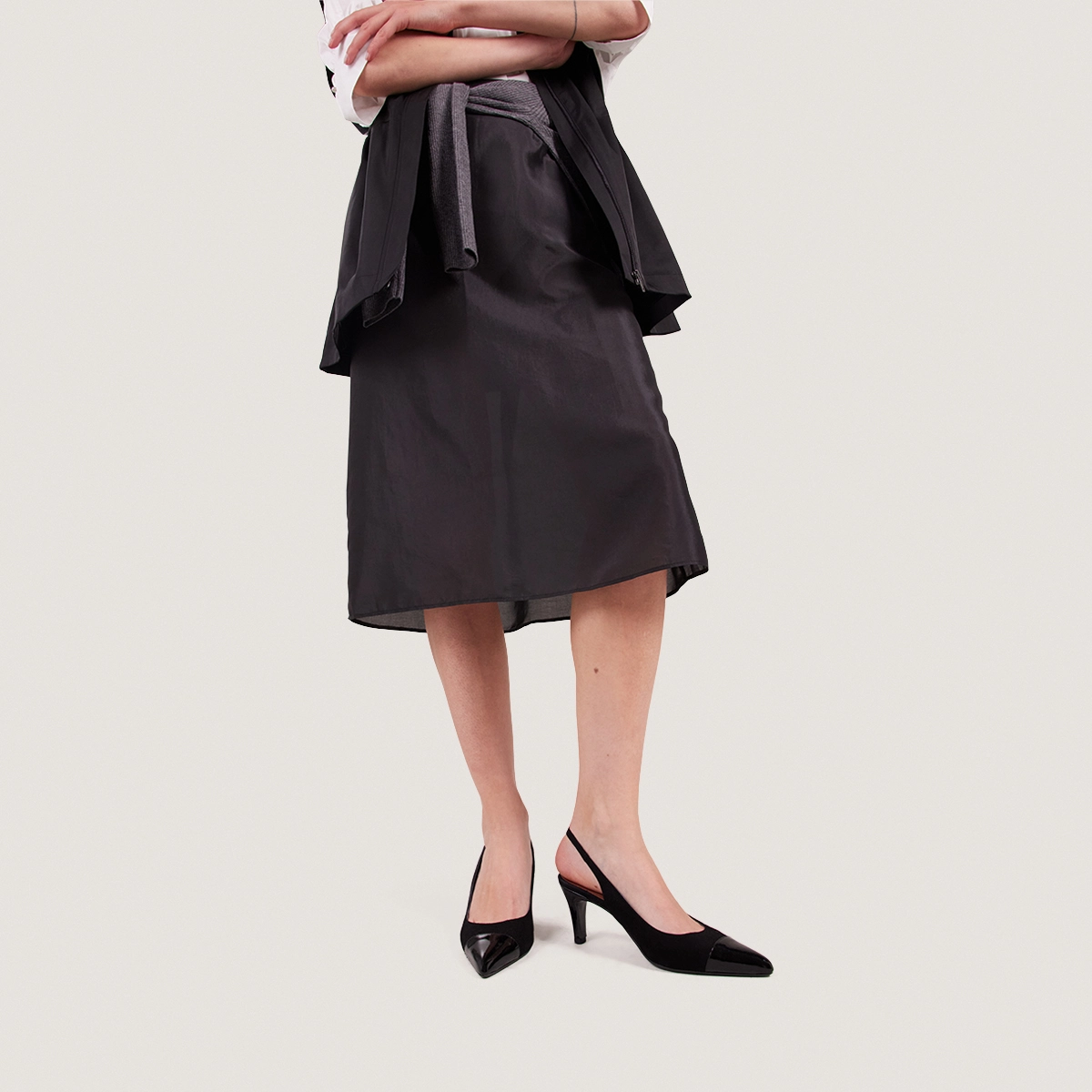 Escarpins slingbacks en vernis et velours marron foncé | DESTELLE | Jonak