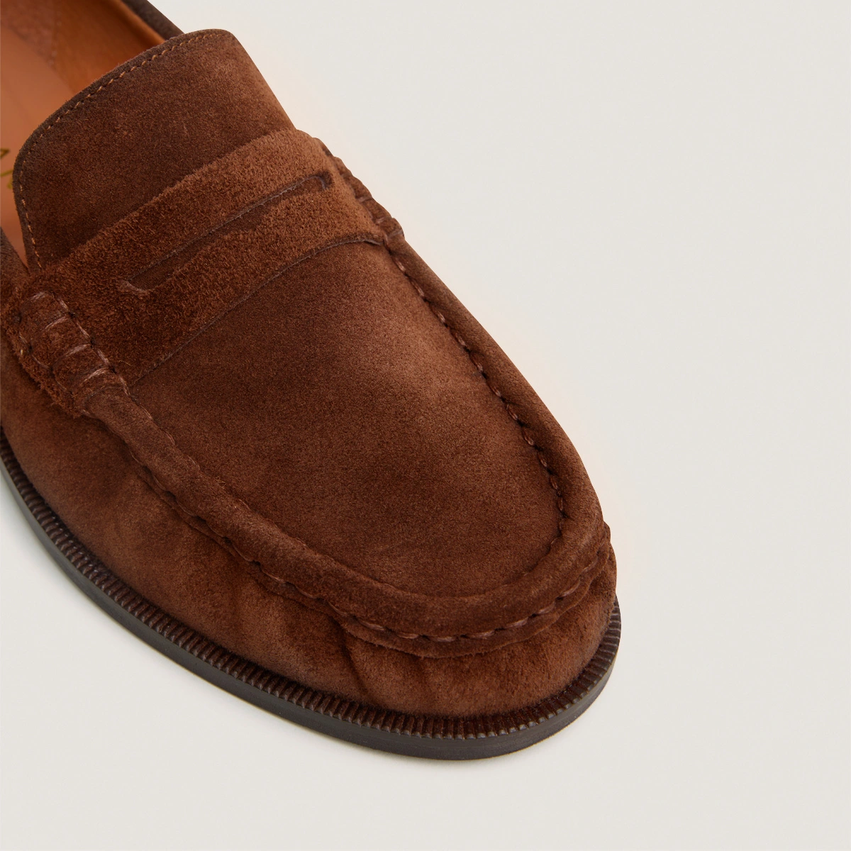 Mocassins à bouts ronds en croûte cognac | DELICE | Jonak