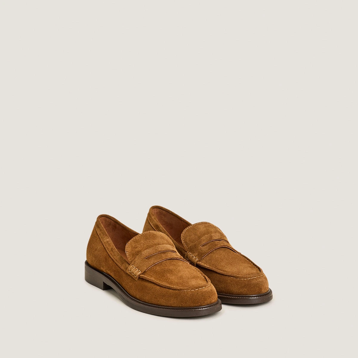 Mocassins à bouts ronds en croûte cognac | DRACULA | Jonak