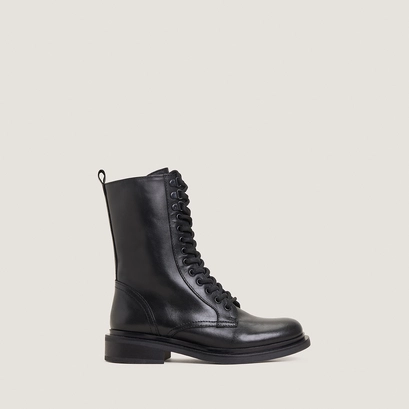 Boots &agrave; lacets en cuir noir | MATHIAS | Jonak