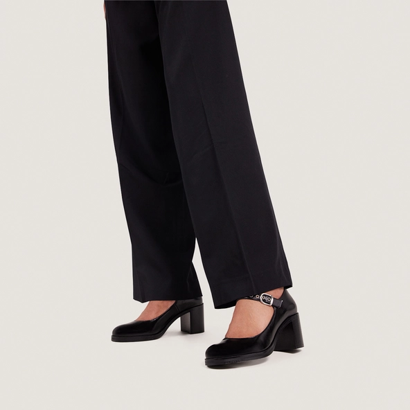 Babies à talons en cuir noir | VRENI | Jonak