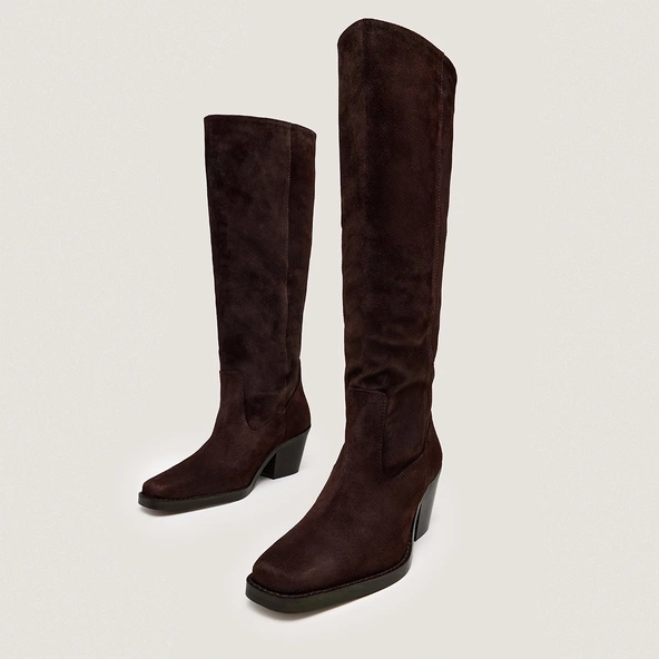 Bottes à bouts pointus en croute marron foncé | BRESIL | Jonak