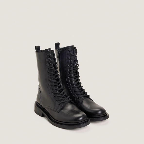 Boots à lacets en cuir noir | MATHIAS | Jonak
