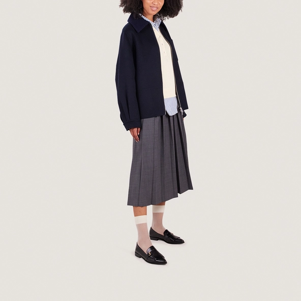 Mocassins à monogrammes et bouts pointus en cuir noir | ANONYME | Jonak