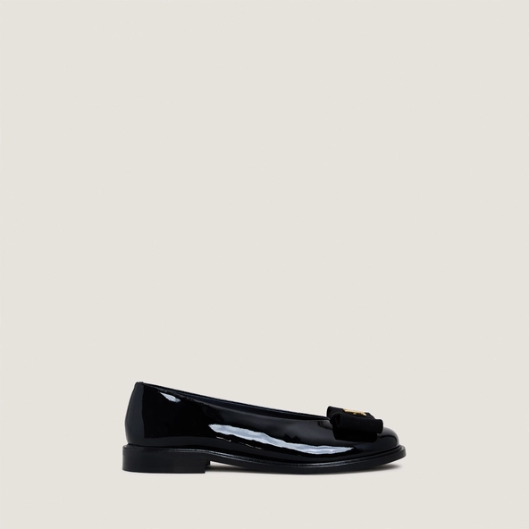 Ballerines à bouts ronds et monogrammes en vernis noir | DELOISE | Jonak