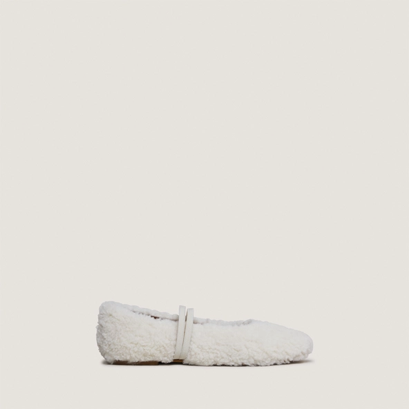 Ballerines à brides en fluffy ecru | DUVET | Jonak