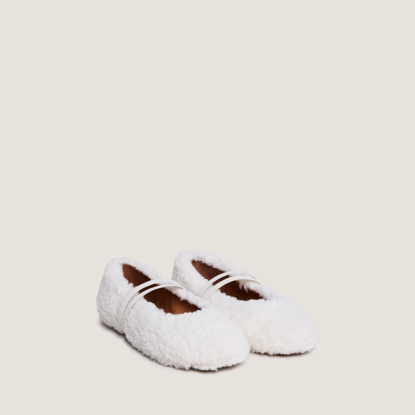 Ballerines à brides en fluffy ecru | DUVET | Jonak