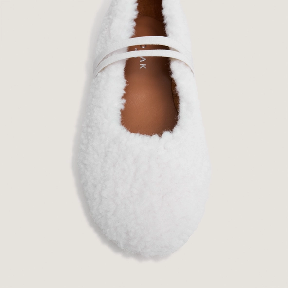 Ballerines à brides en fluffy ecru | DUVET | Jonak