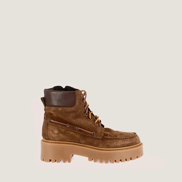 Boots à lacets en croute taupe | RODRIGUES | Jonak