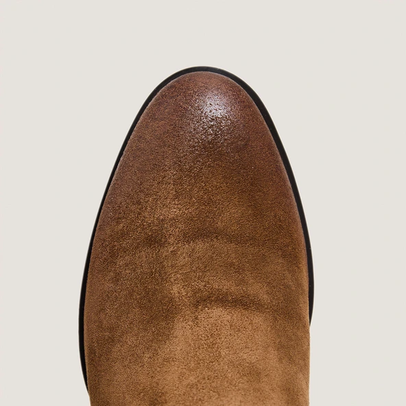 Bottines &agrave; &eacute;lastiques en croute cognac | CLEMIE | Jonak