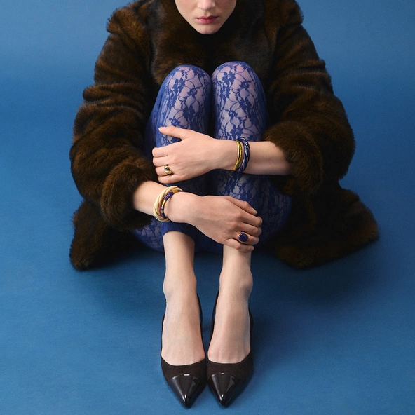 Escarpins slingbacks en vernis et velours marron foncé | DESTELLE | Jonak
