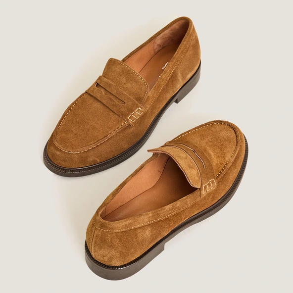 Mocassins à bouts ronds en croûte cognac | DRACULA | Jonak