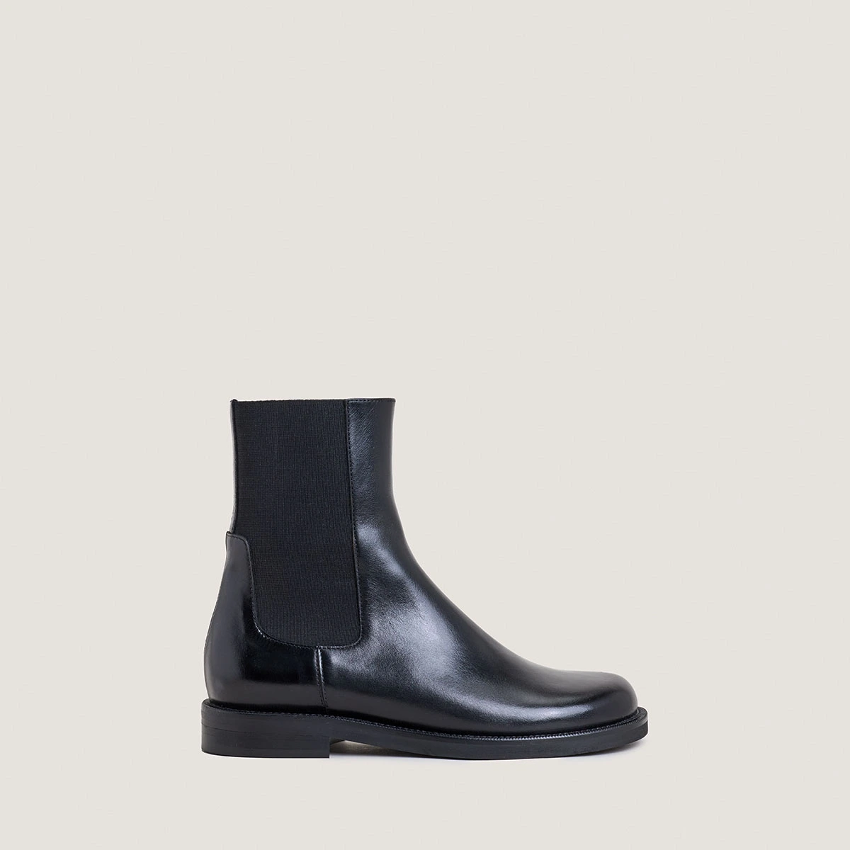 Boots à élastiques en cuir noir | DELODIE | Jonak