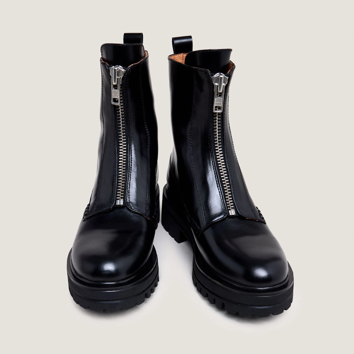 Boots à fermetures éclairs en cuir noir | AMOUREUSE | Jonak