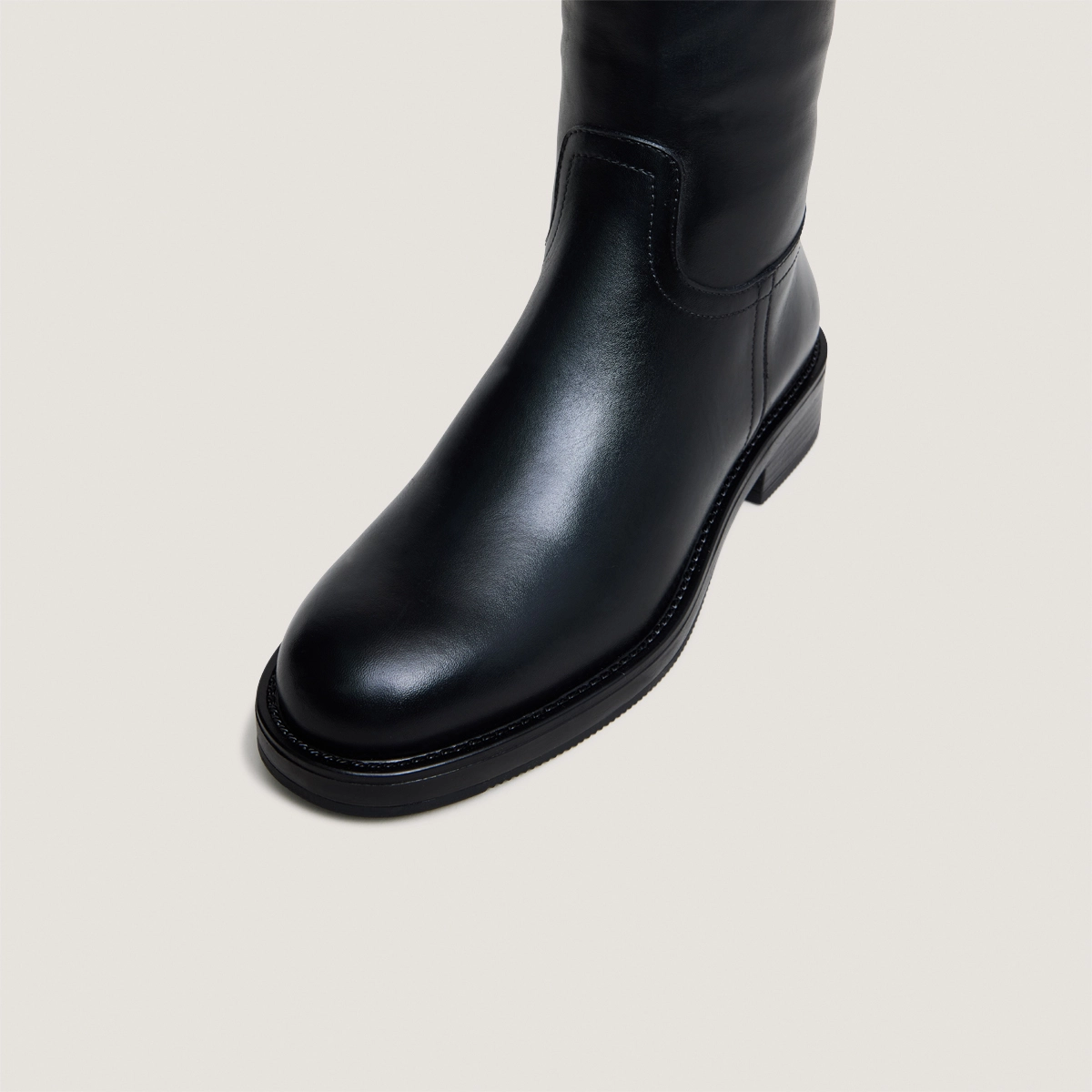 Bottes &agrave; boucles ajustables en cuir noir | CASPER | Jonak