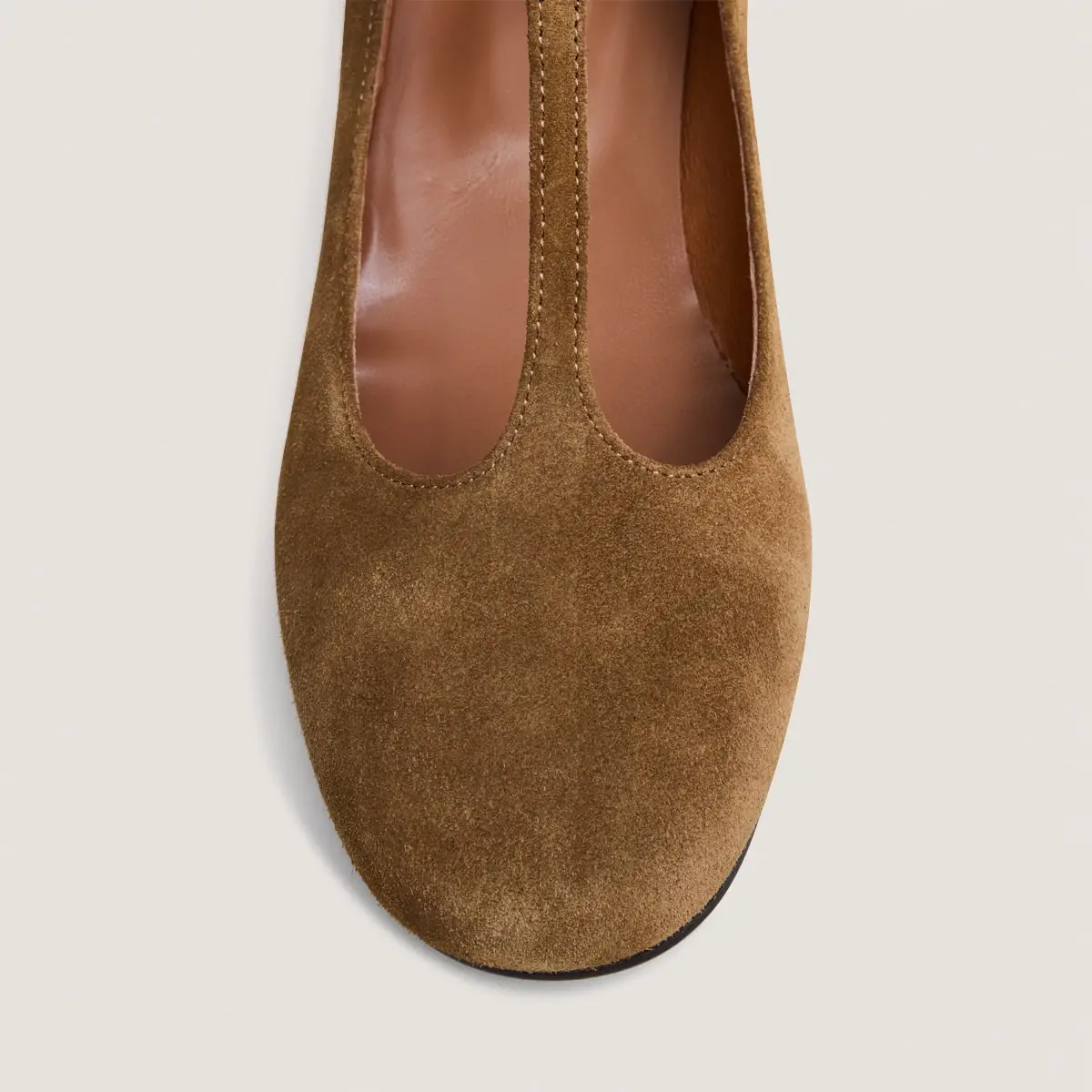 Salomés à petits talons en croute cognac | DALOME | Jonak