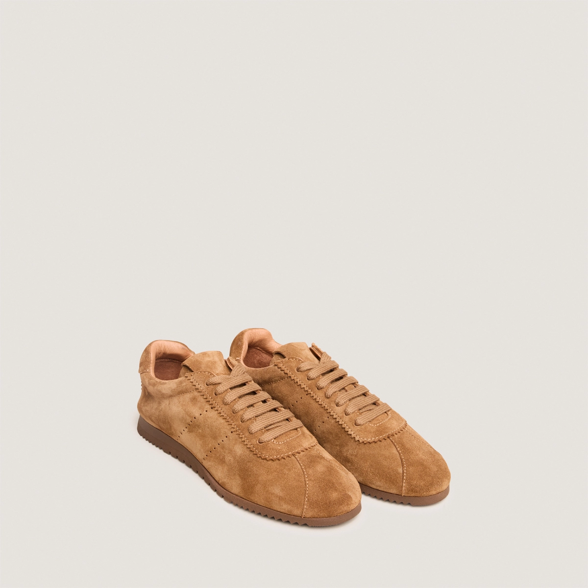 Baskets &agrave; lacets en croute cognac | DABON | Jonak