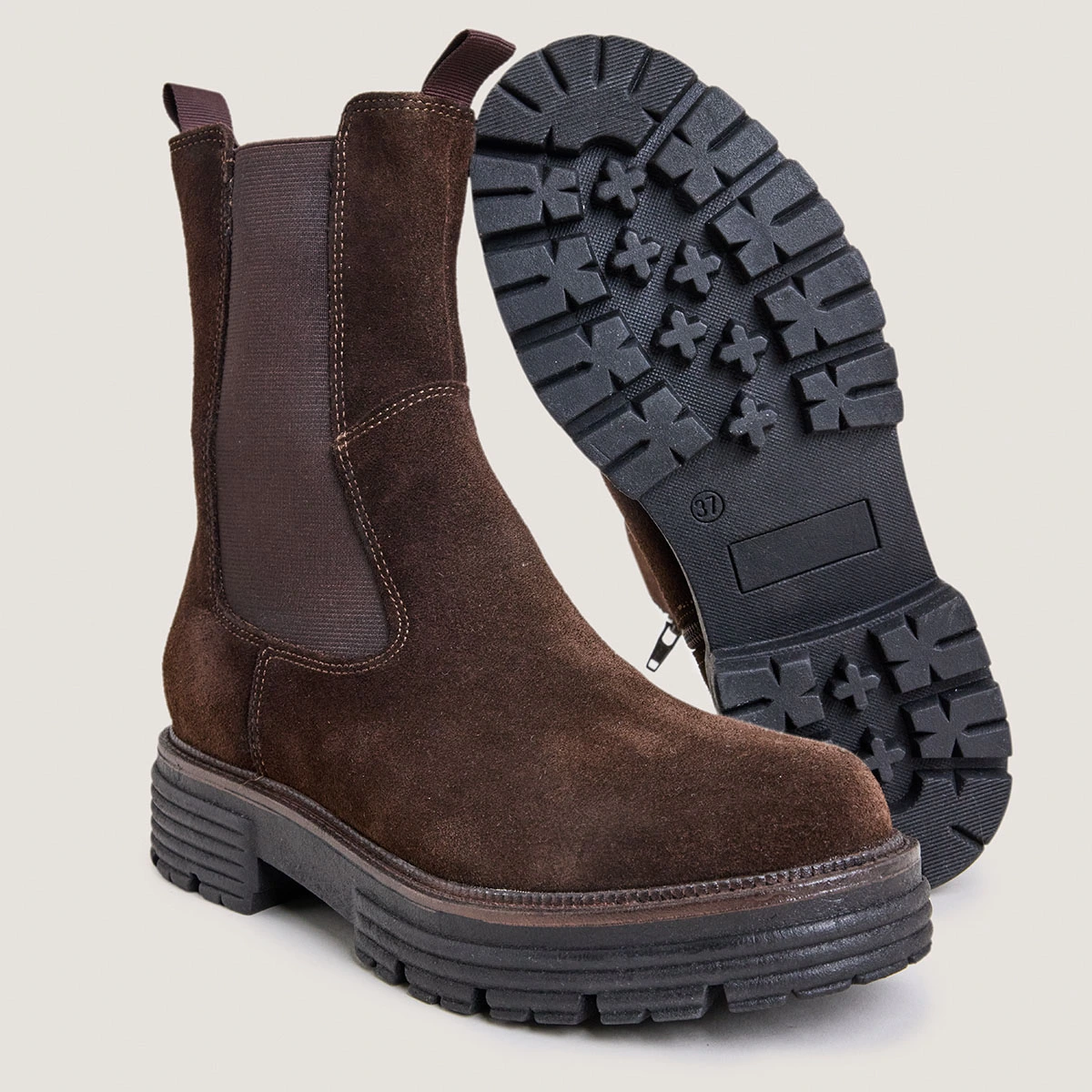 Boots Chelsea en croute marron | ANTONELLE | Jonak